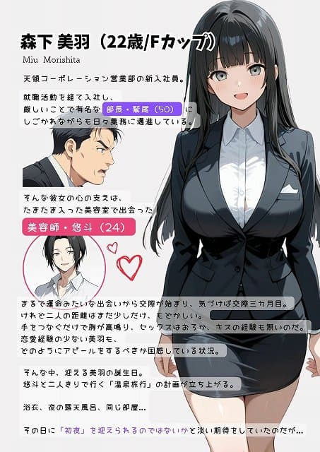 【彼氏との誕生日デートで初夜を迎えるはずが…中年上司との出張相部屋で寝取られた話。】みうみう工房＠ は公式FANZAで安心ダウンロード (No.4)